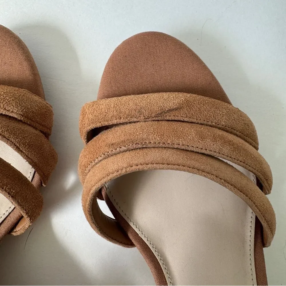 Cole Haan Suede Upper Brown Espadrille Sandals Size 9B NWOB